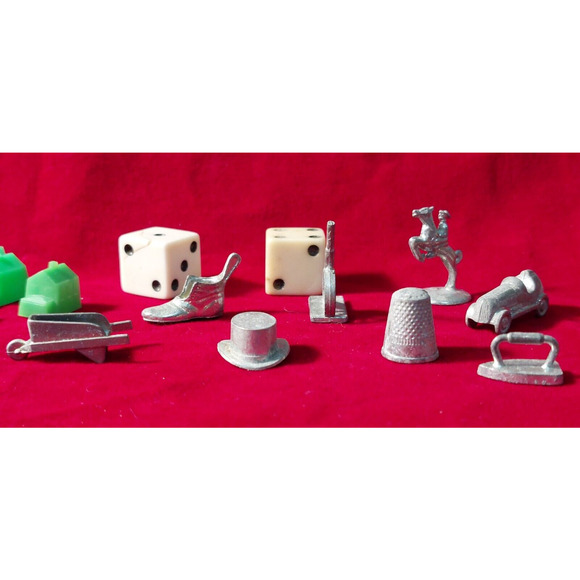 Monopoly Replacement Pieces including 24 Hotels - 48 Houses - 2 Dice - 8 Tokens - Picture 12 of 16
